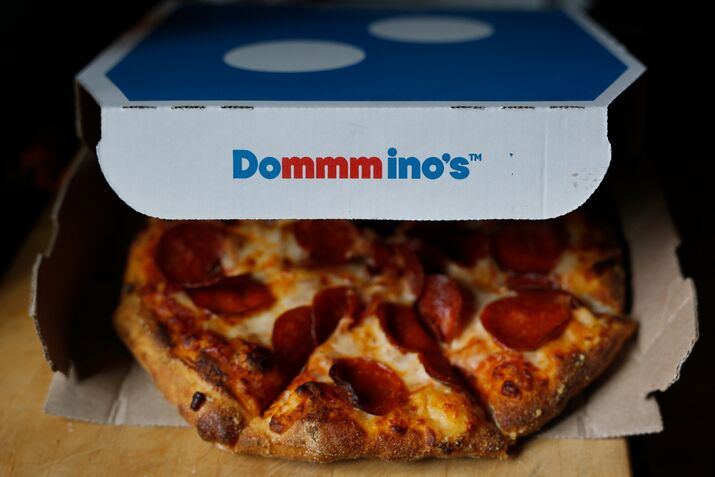 A Domino's pepperoni pizza.
