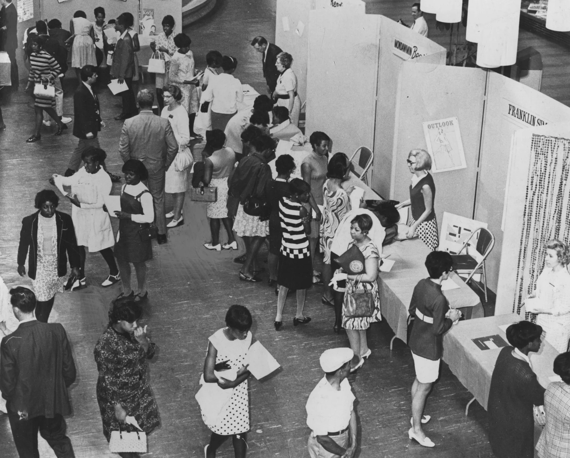 Attendees at a Job Corps fair in 1968.