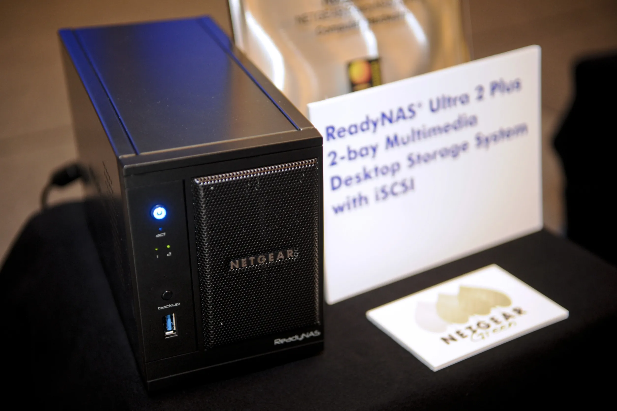 A Netgear Inc. ReadyNAS network-attached hard-drive.