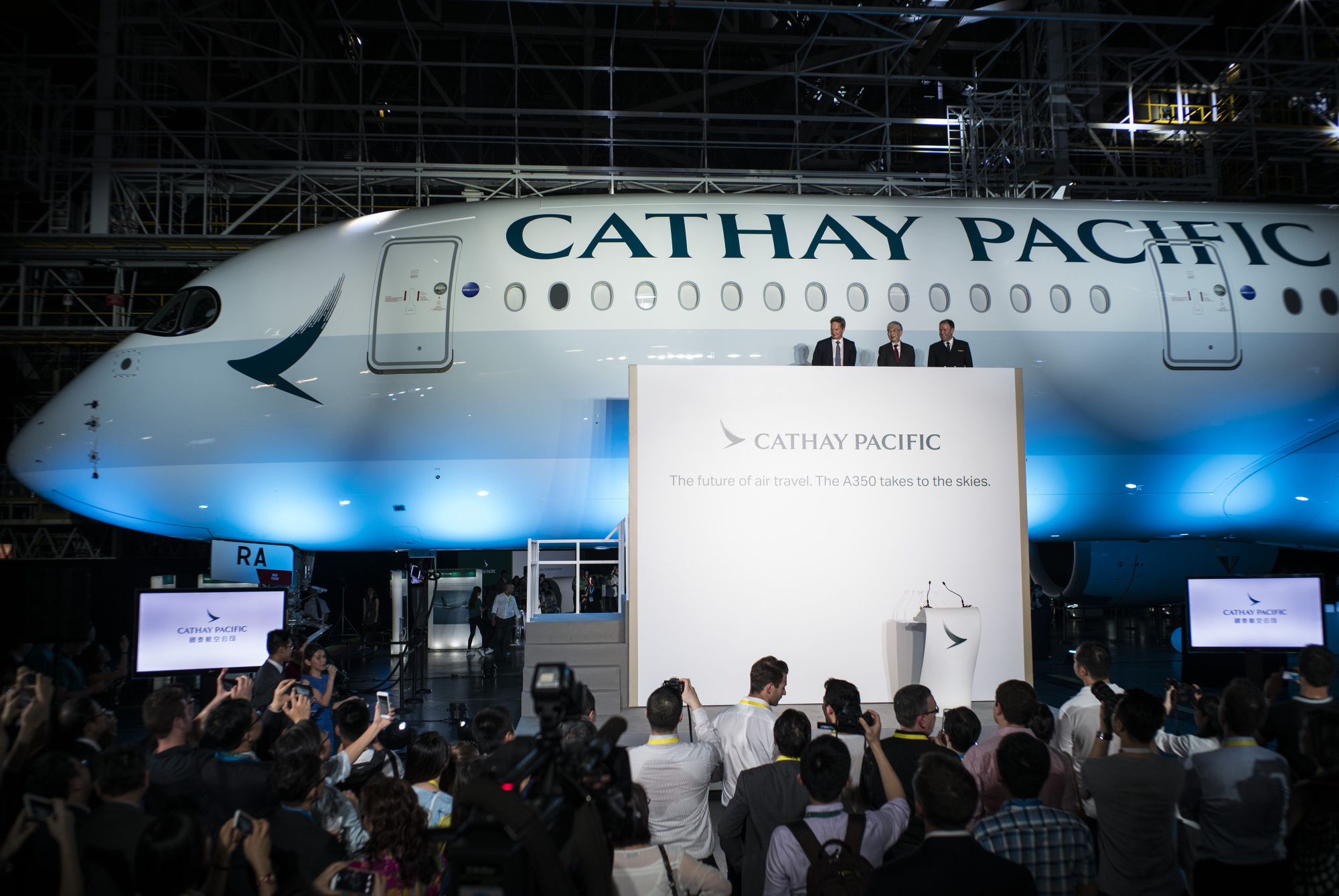 Cathay Pacific launches first Airbus A350-900 aircraft on Monday.
