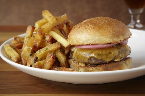 The line-commanding burger at The Bristol.