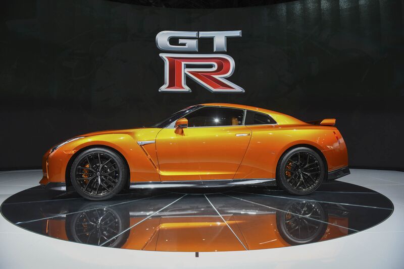 Nissan S 2017 Zilla Roars At The New York Auto Show Bloomberg The Nissan Motor Co 2017 Gt R Sports Vehicle Is Displayed During 2016