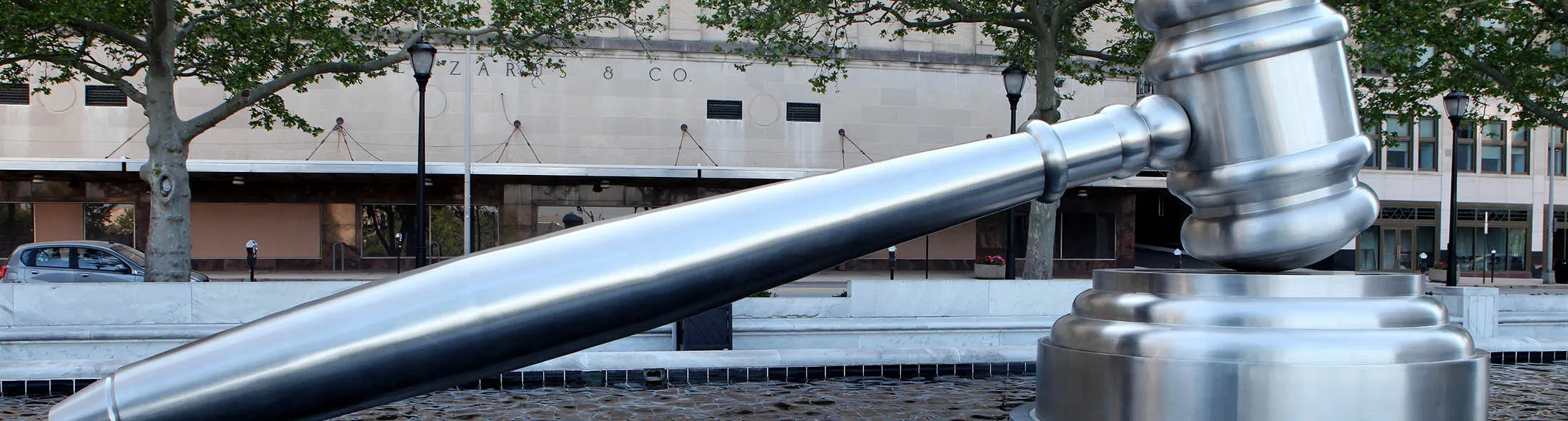 COLUMBUS, OH - MAY 18: Andrew Scott's 'Gavel' sculpture sits outside The Supreme Court Of Ohio on May 18, 2014 in Columbus, Ohio. (Photo By Raymond Boyd/Getty Images)
