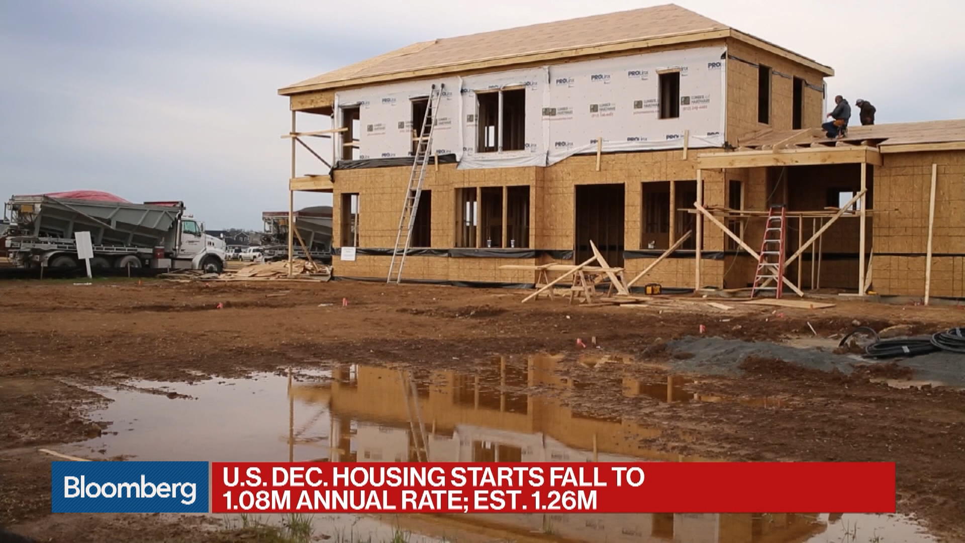 Watch U.S. Housing Starts Slip To Two-Year Low In December - Bloomberg