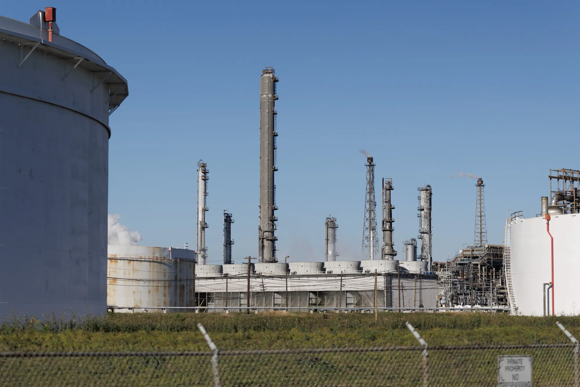 An oil refinery in Deer Park, Texas.
