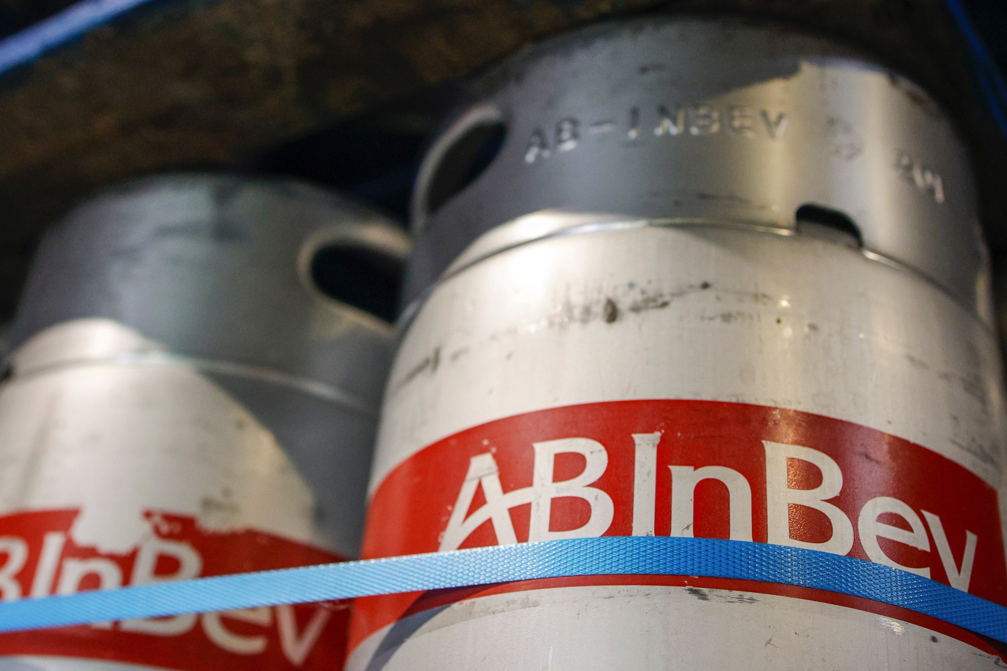 AB Inbev&nbsp;beer barrels&nbsp;in Leuven, Belgium.