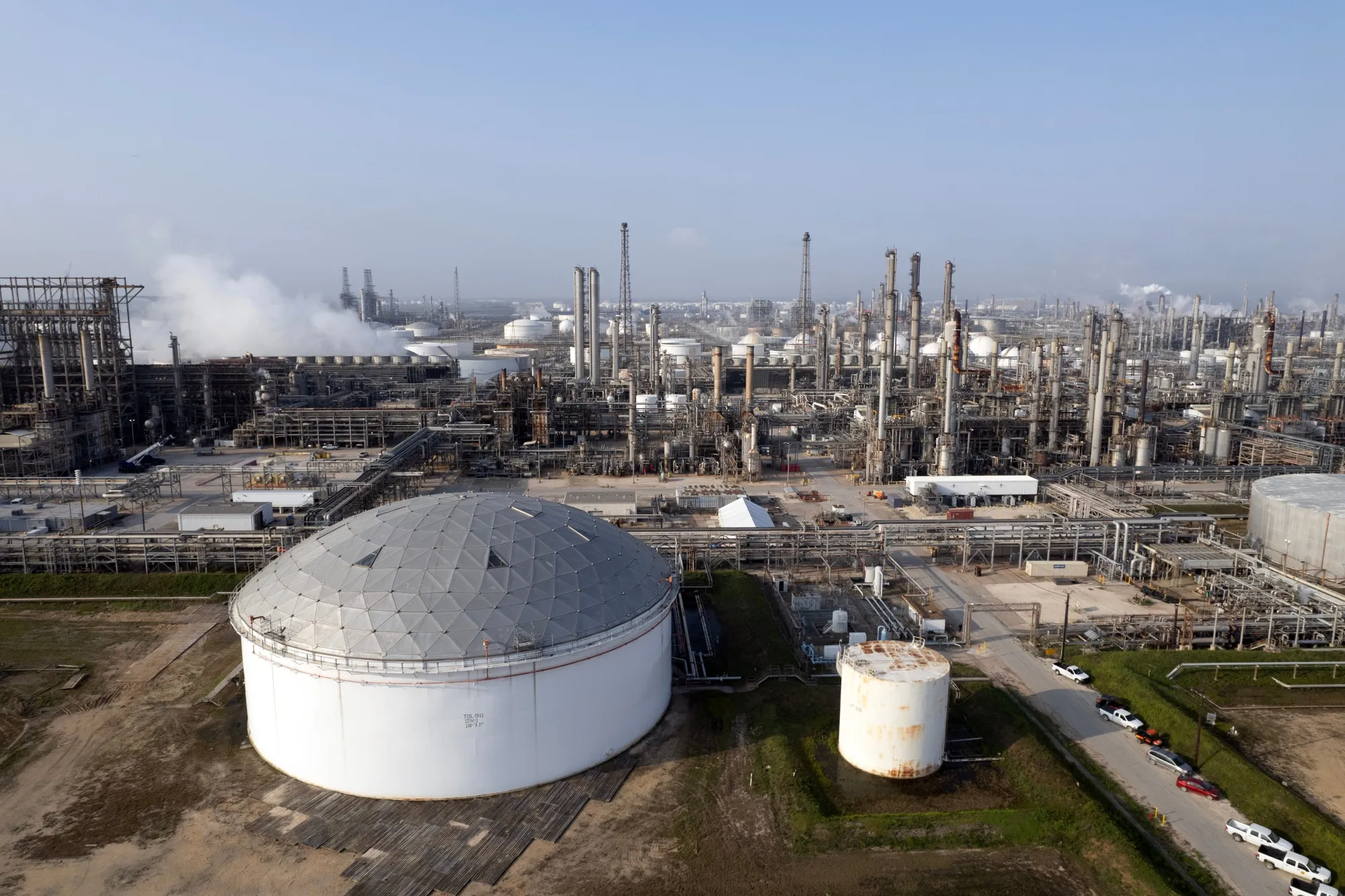 The Deer Park Complex oil refinery and petrochemical plant in Houston, Texas.