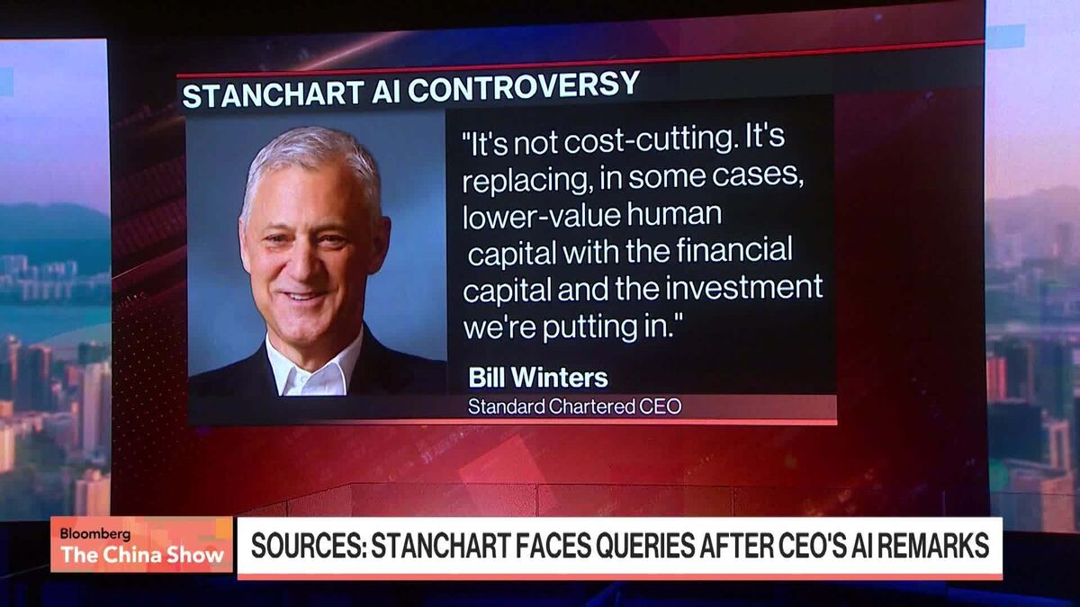 Finance: Standard Chartered addresses regulatory questions following comments made by its CEO regarding artificial intelligence.
