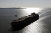 The Northern Jubilee container ship sails into New York Harbor in New York, U.S., on Sunday, Nov. 3, 2019. President Donald Trump said that the U.S. hasn't agreed to roll back all tariffs on China, muddying hopes raised by China and even some of his own aides that the U.S. was ready to lift some tariffs to secure a trade deal.