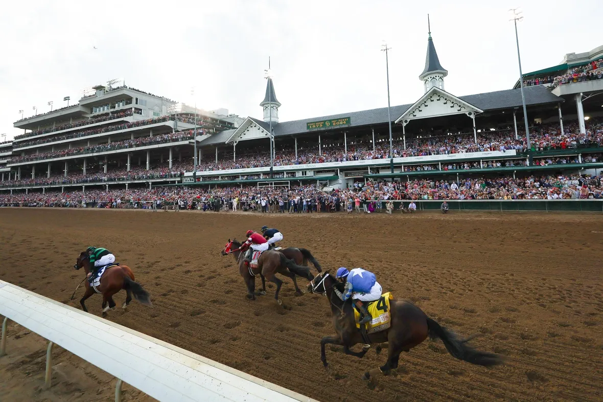 The 150th running of the Kentucky Derby at Churchill Downs in Louisville, Kentucky,&nbsp;on May 4.