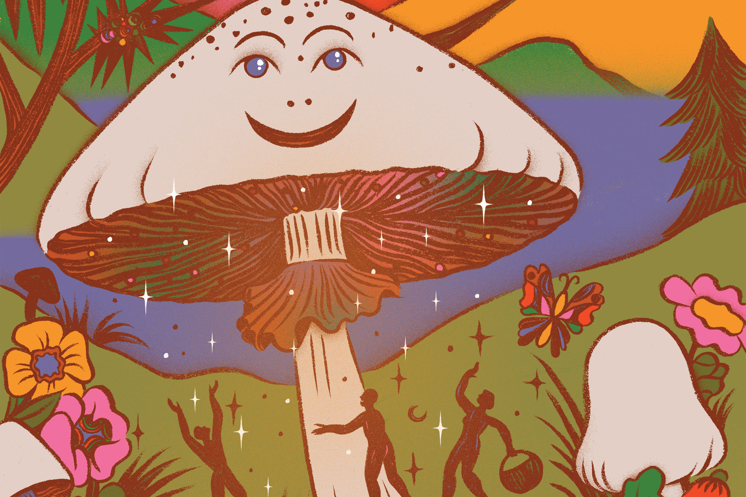 Magical Mushrooms Coloring book for Women: Mushroom houses(Magical