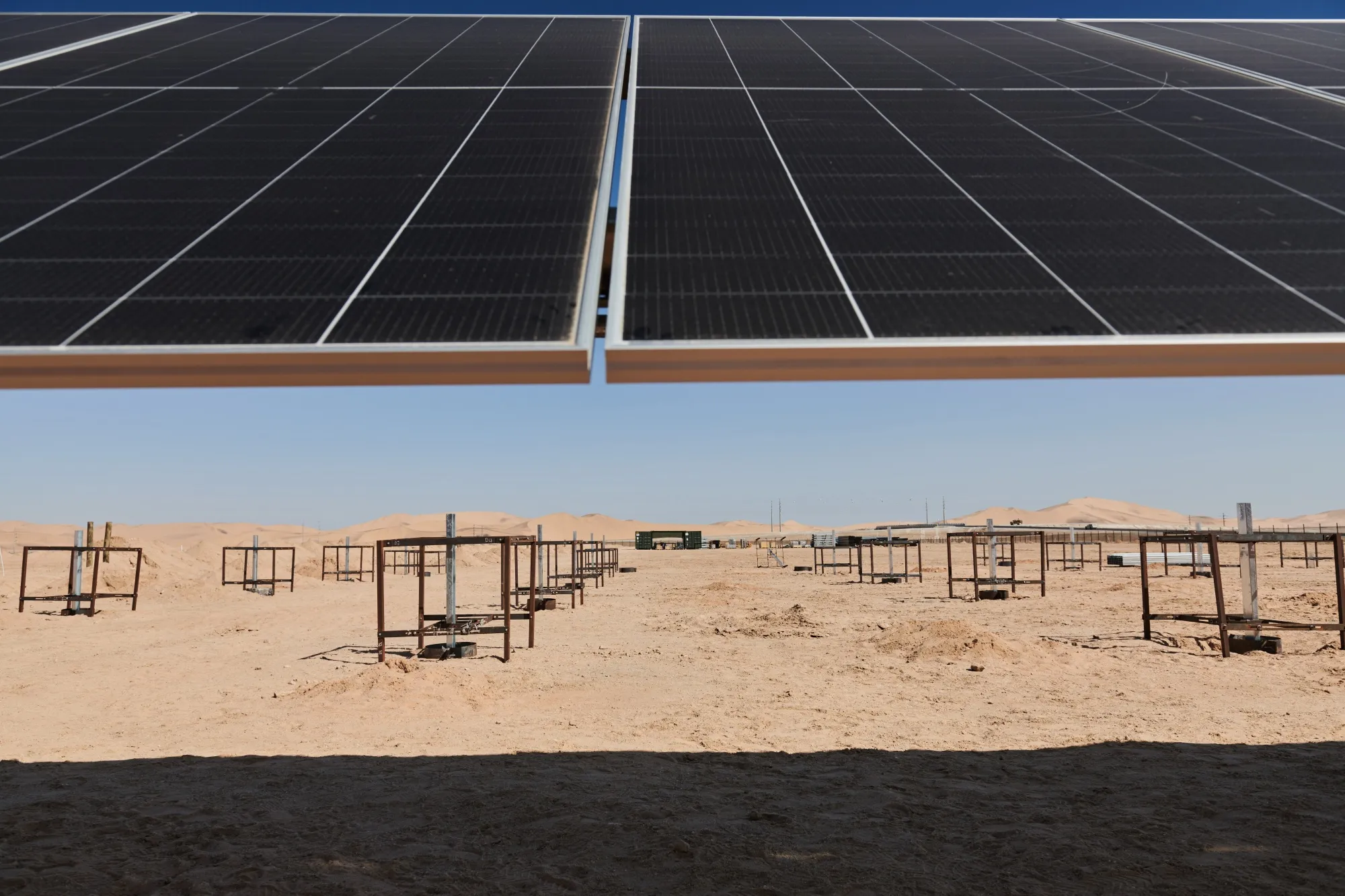 Solar panels outside Walvis Bay, Namibia.