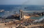 Damaged grain silos at&nbsp;the Port of Beirut on Aug.&nbsp;5.