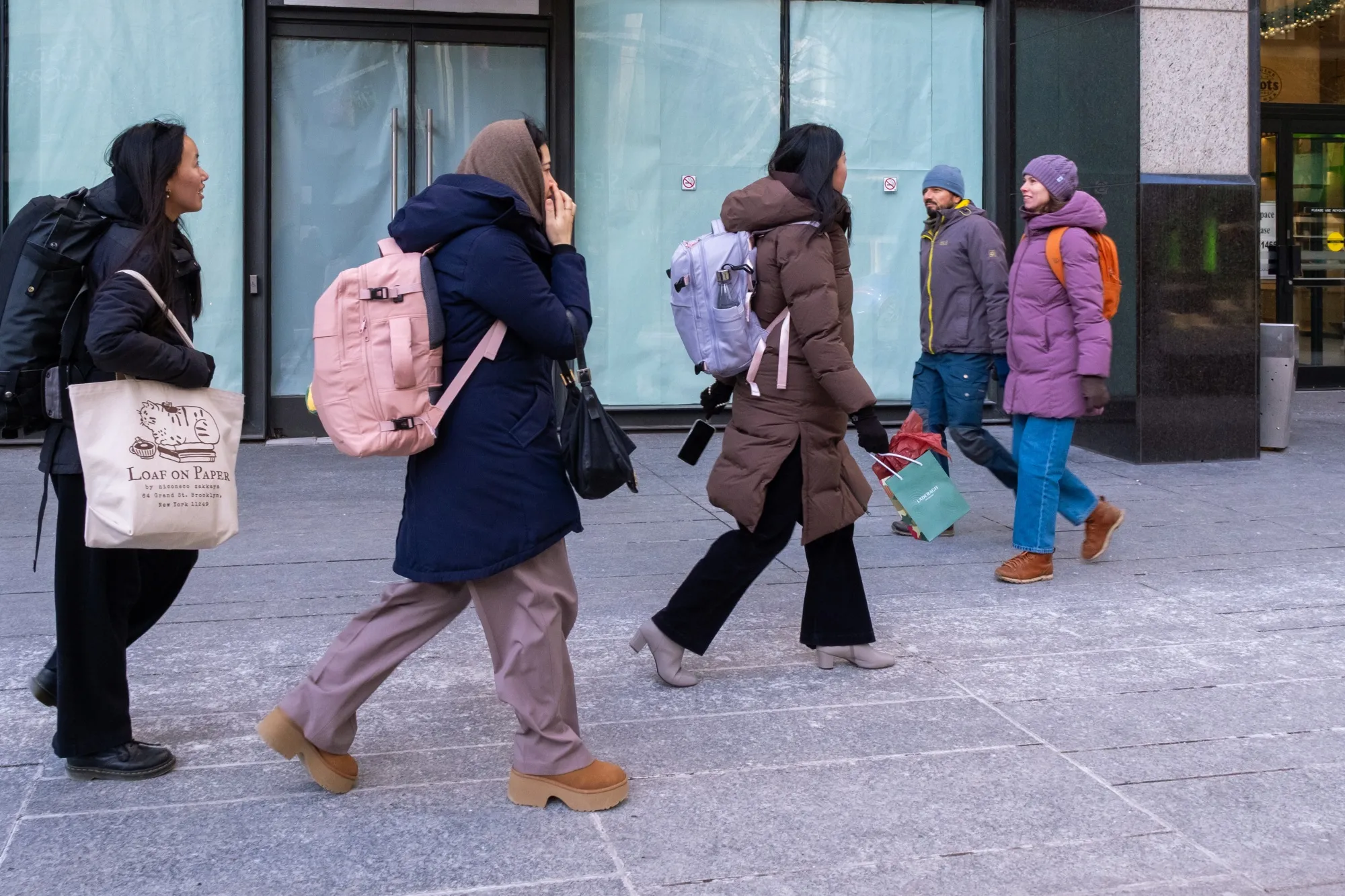 Shoppers on Bloor Street in Toronto