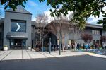 Customers in line outside Silicon Valley Bank headquarters in Santa Clara, California, on March 13.