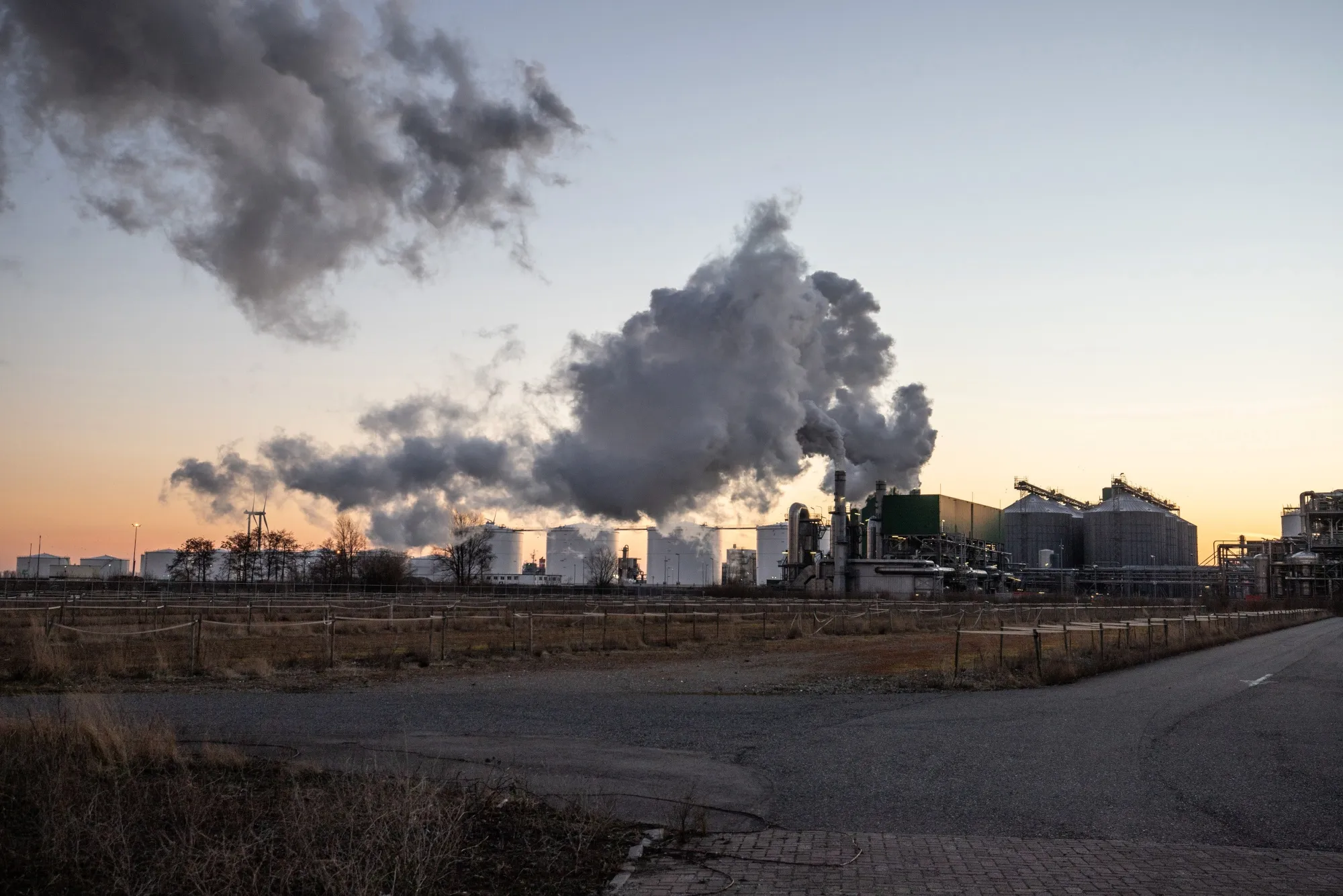 A refinery at the Port of Rotterdam in Rotterdam, Netherlands.