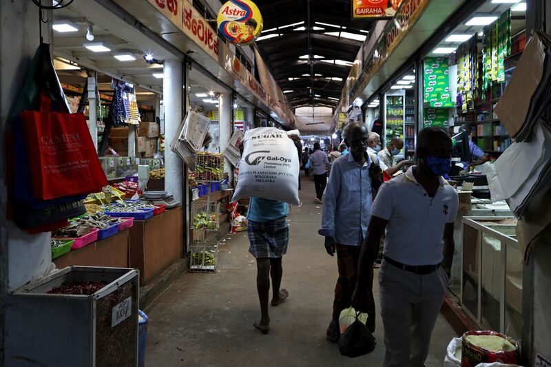 Inside a market in Kandy, Sri Lanka, earlier in June.&nbsp;