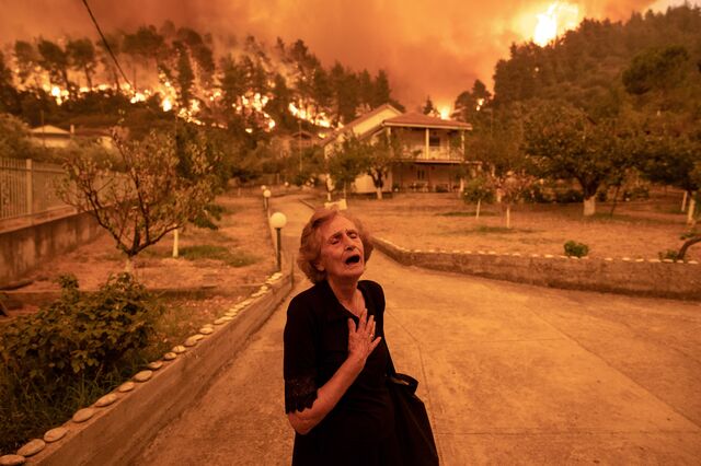 Wildfires in Greece in 2021.