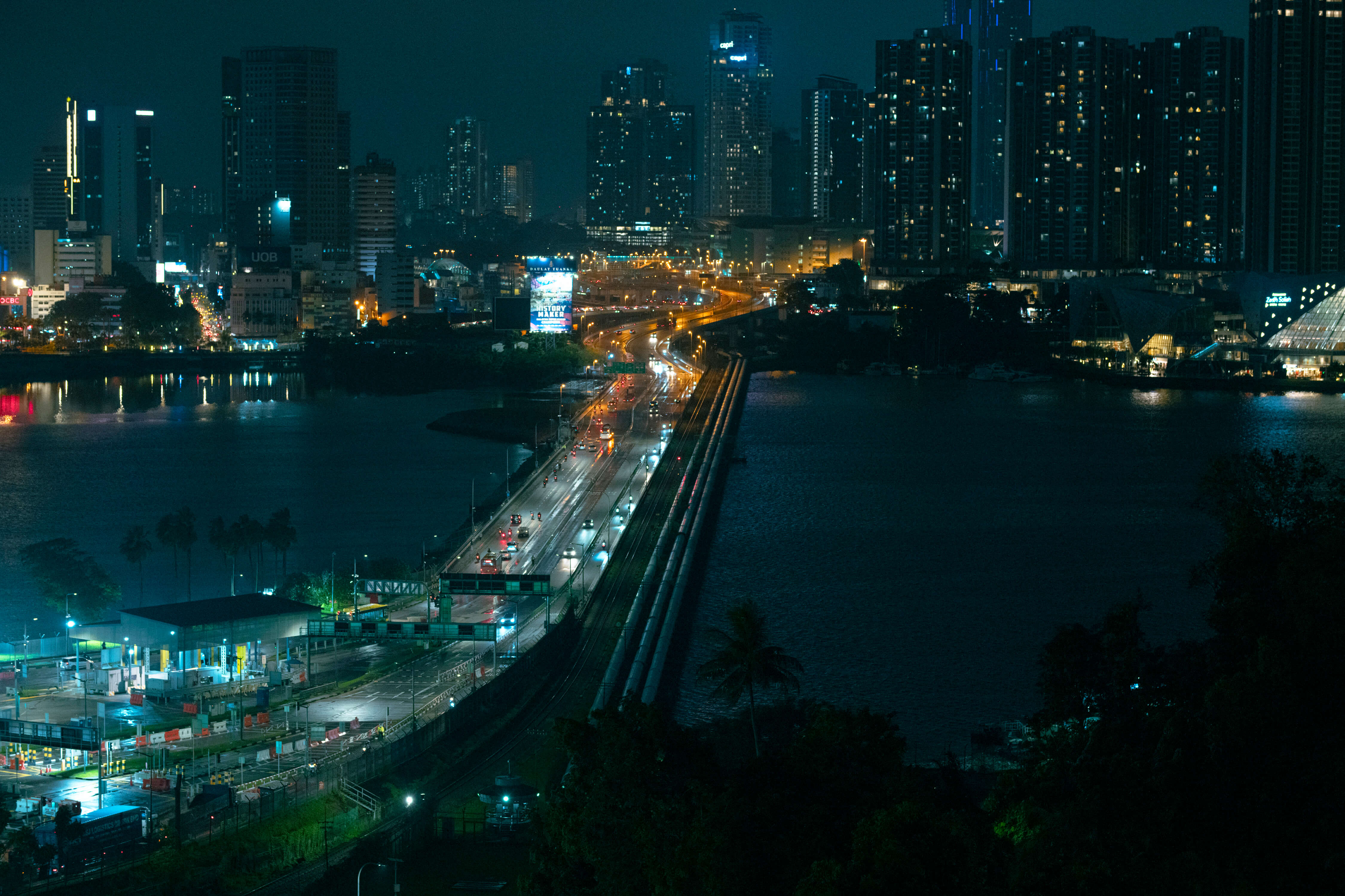 Photo of Johor-Singapore Causeway.