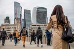 Workers in City of London Financial District as Furlough Ends