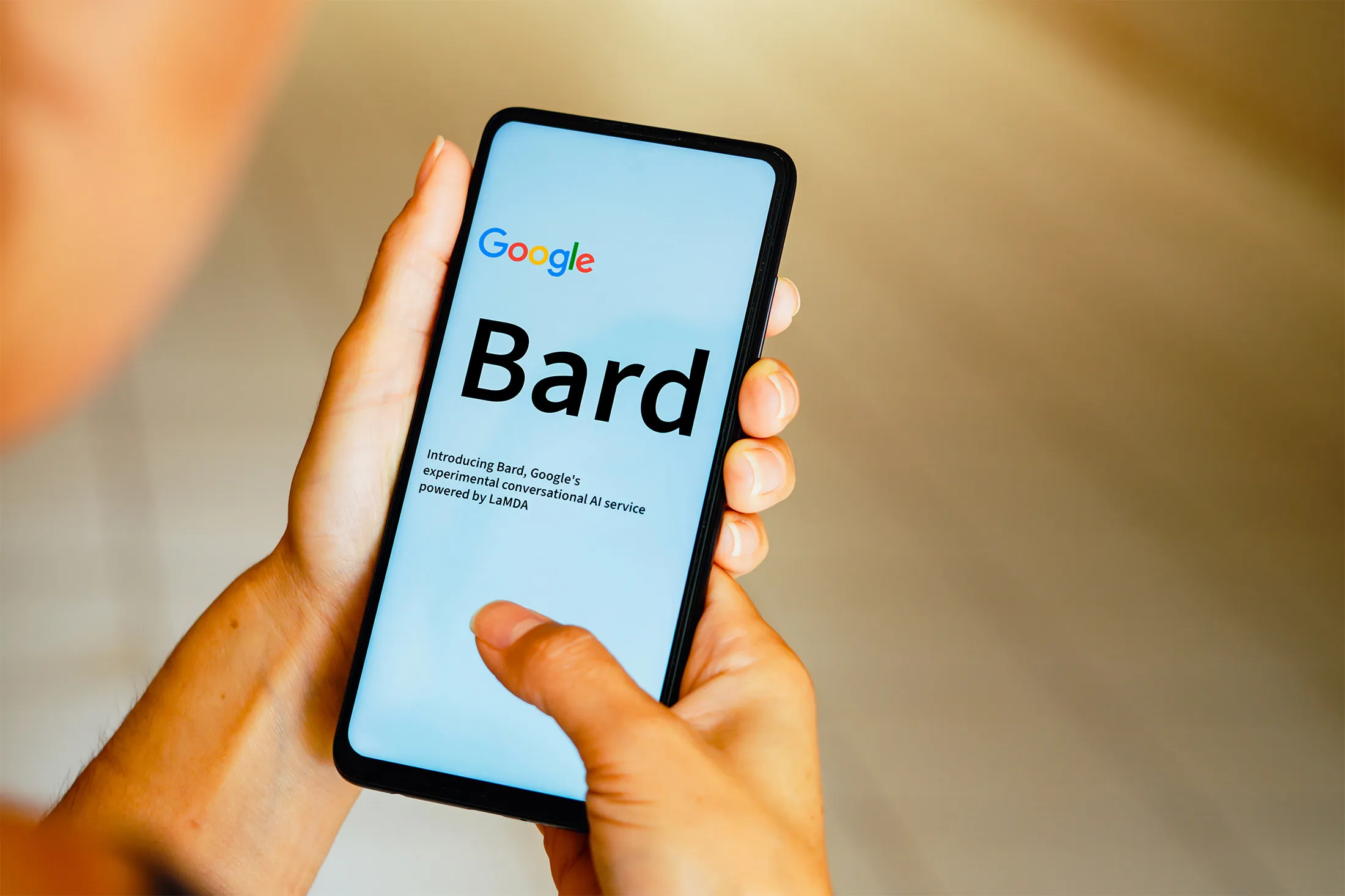 In this photo illustration, the Google Bard logo is seen