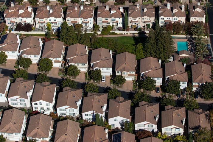 Aerial Views Of Silicon Valley Housing And Tech Campuses