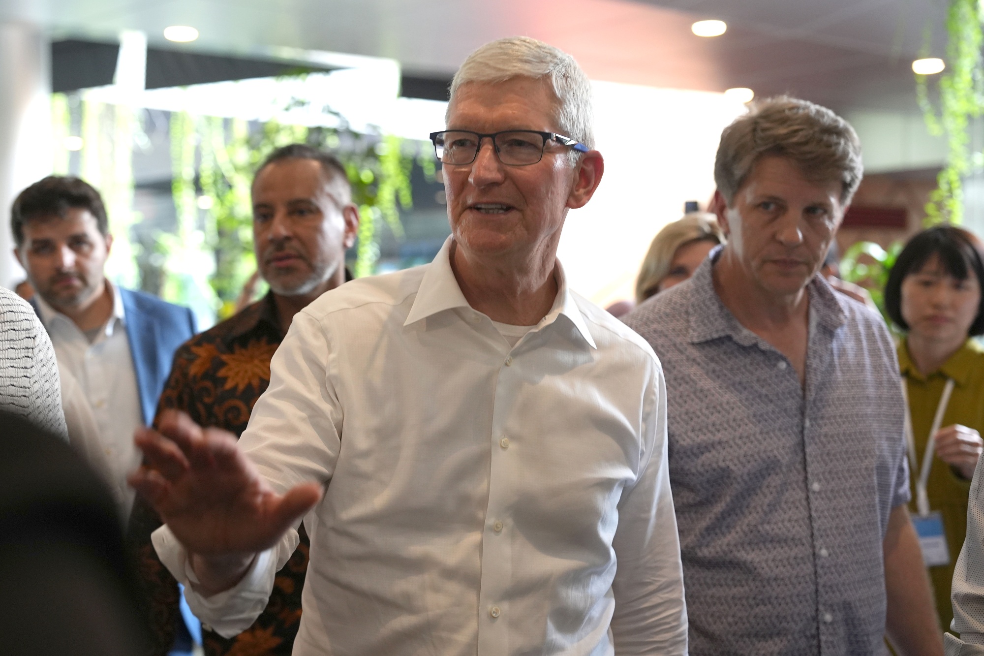 Tim Cook visiting the Apple Developer Academy in Indonesia.&nbsp;