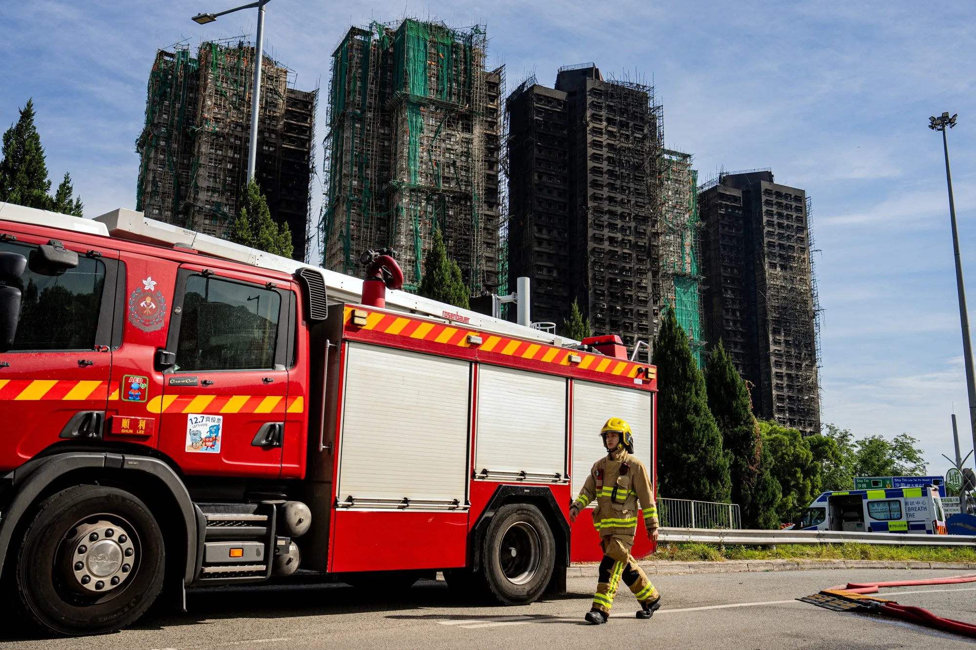 The Wang Fuk Court residential estate following a fire on Nov. 28.