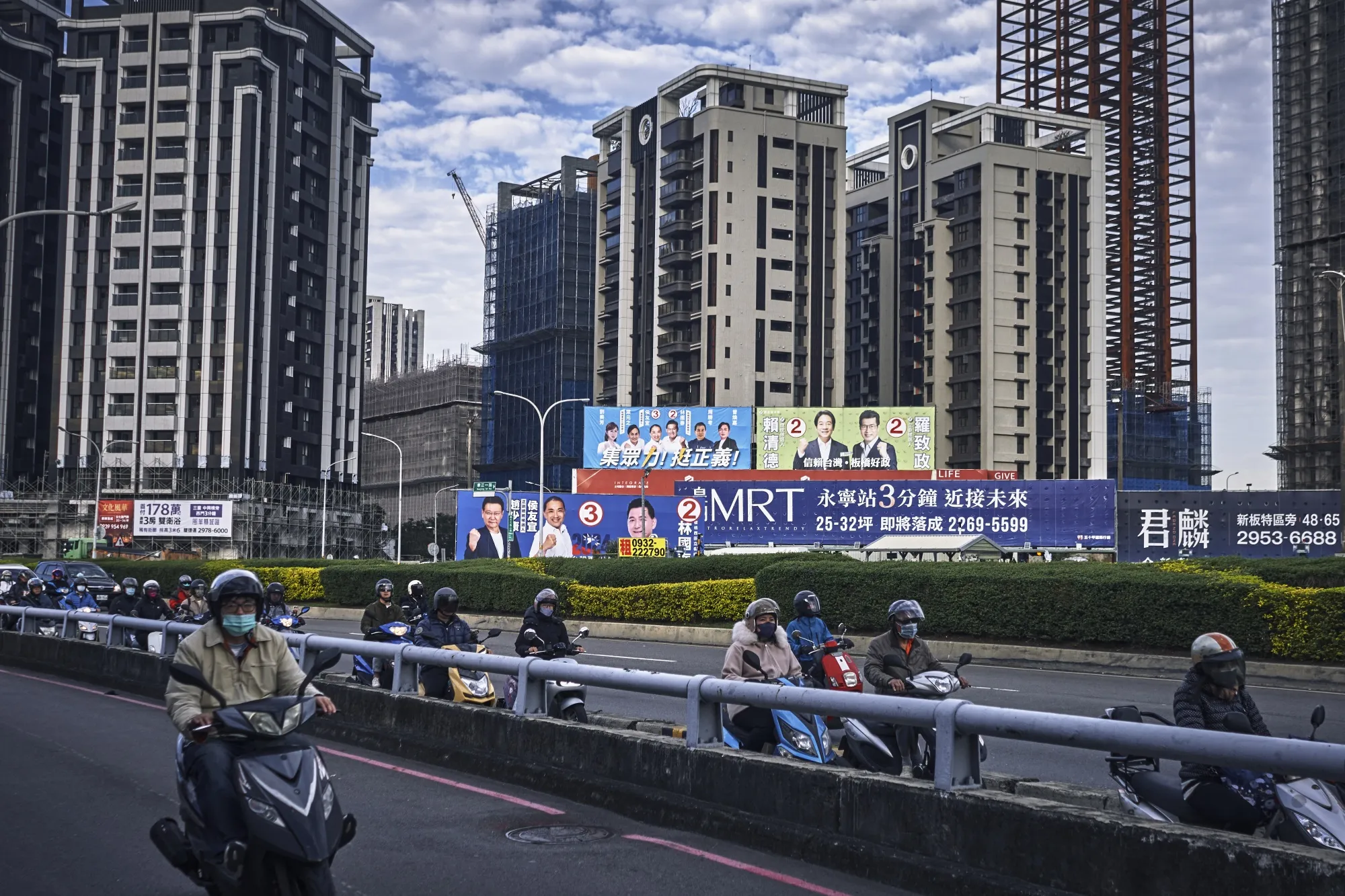 Campaign posters for various legislative member candidates in Taipei, Taiwan.