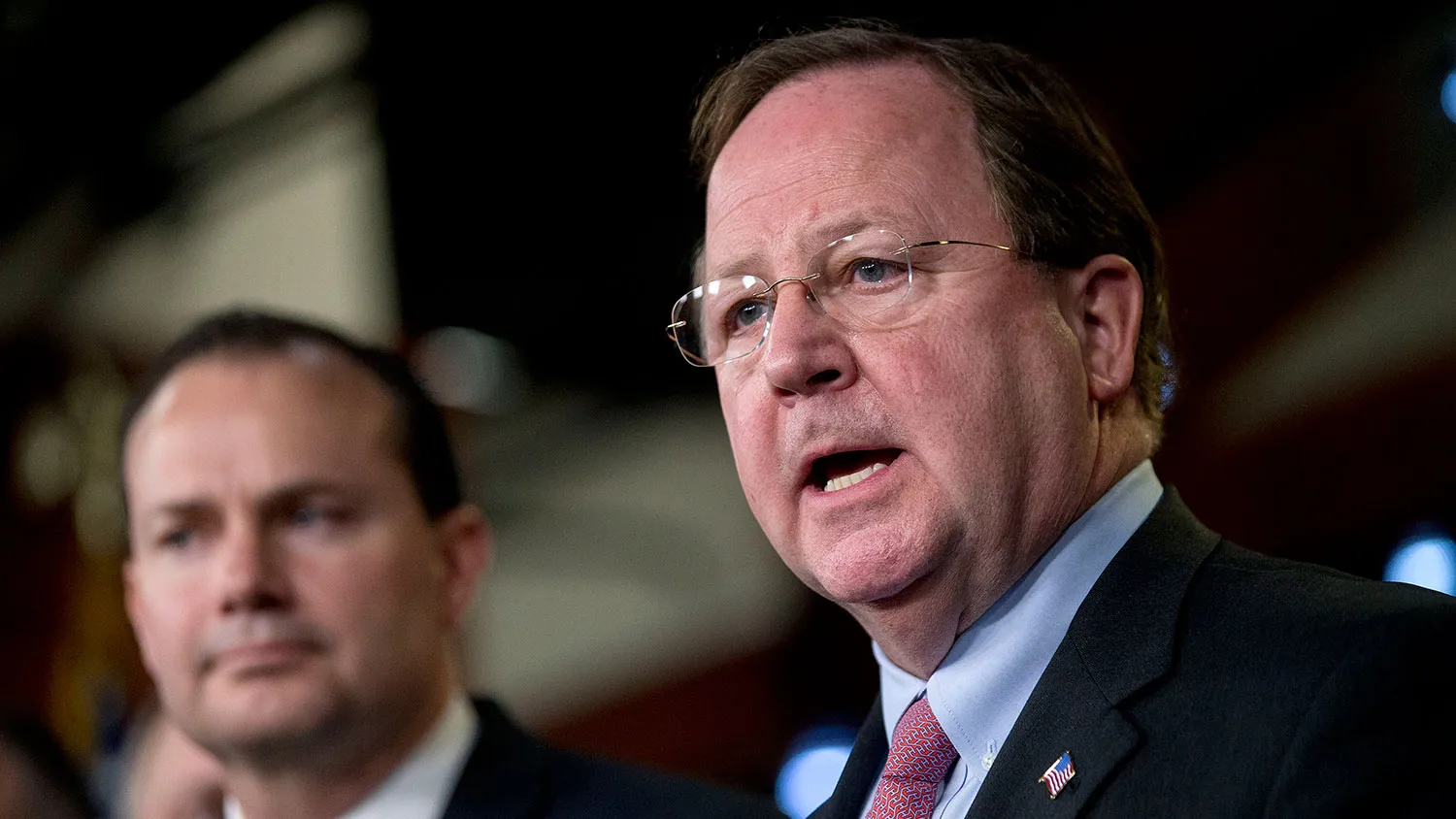 Representative Bill Flores, a Republican from Texas, speaks during a news conference in Washington on Feb. 12, 2015.
