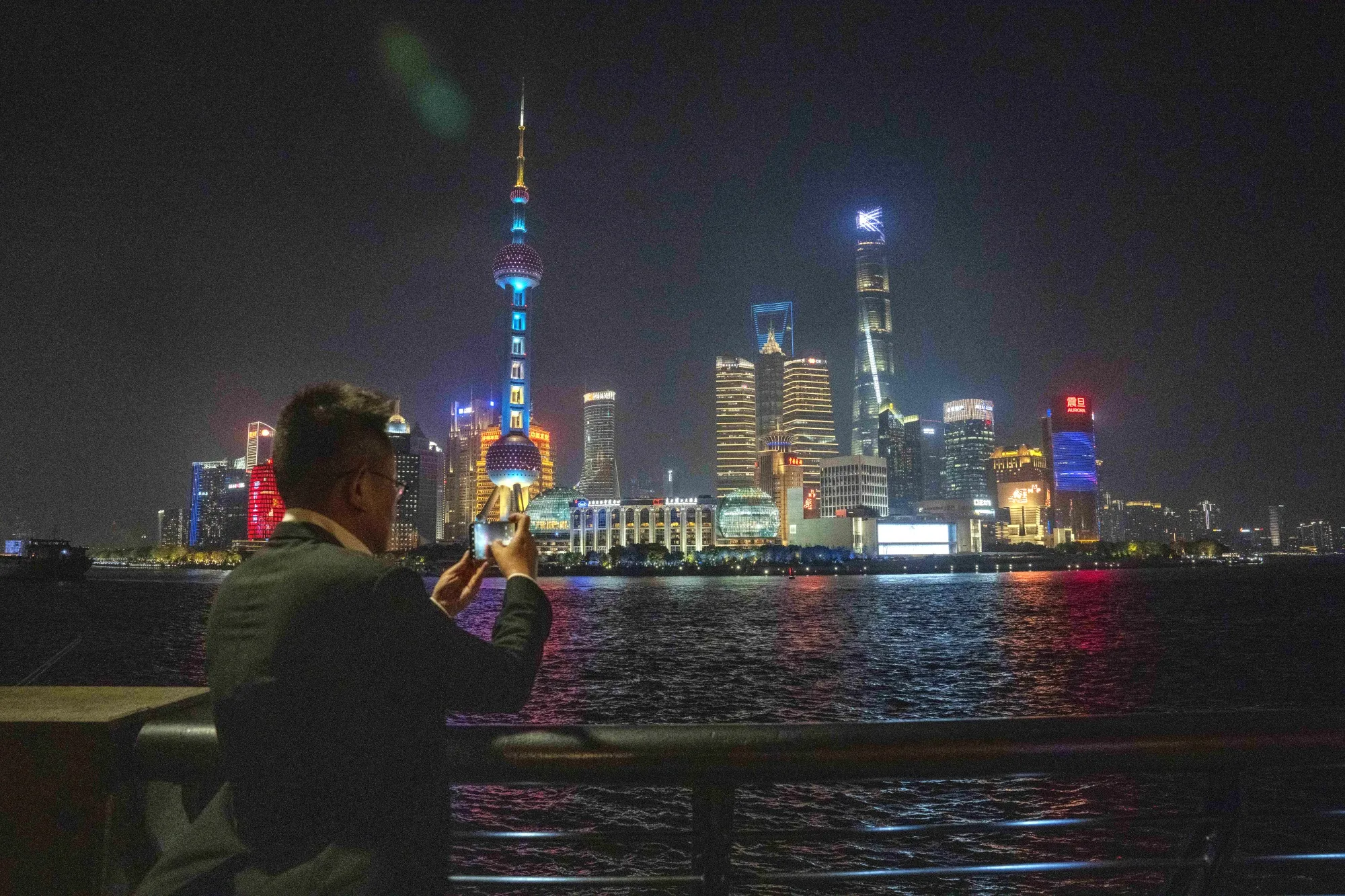 The Lujiazui Financial District in Shanghai.