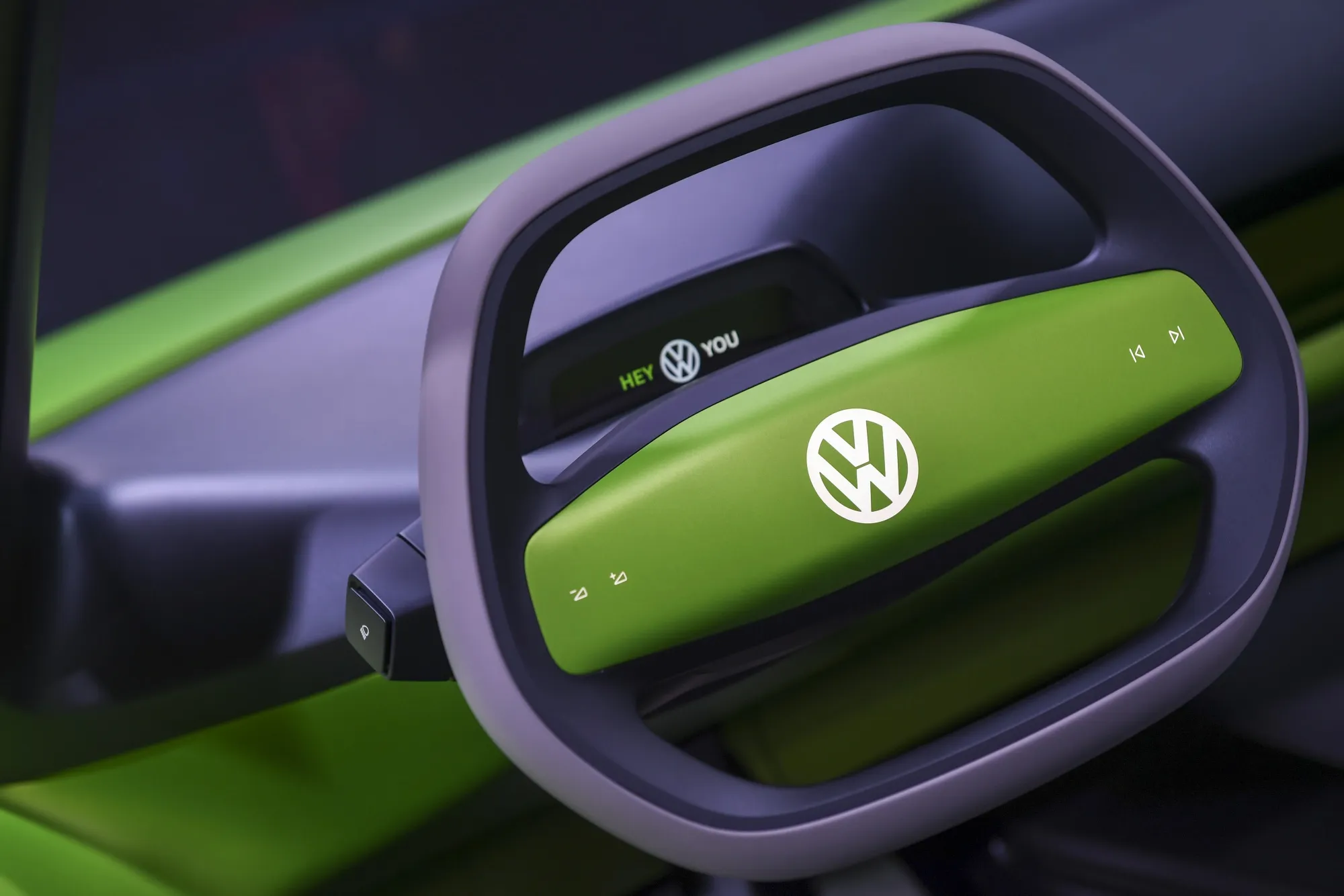 A VW I.D. Buggy electric concept automobile at a Volkswagen event ahead of the 89th Geneva International Motor Show.