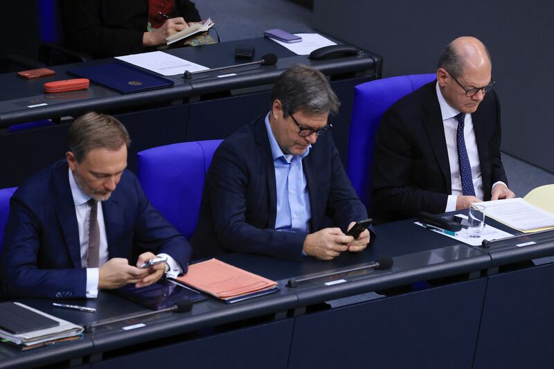 Germany's Chancellor Olaf Scholz at Bundestag 2022 Budget Debate