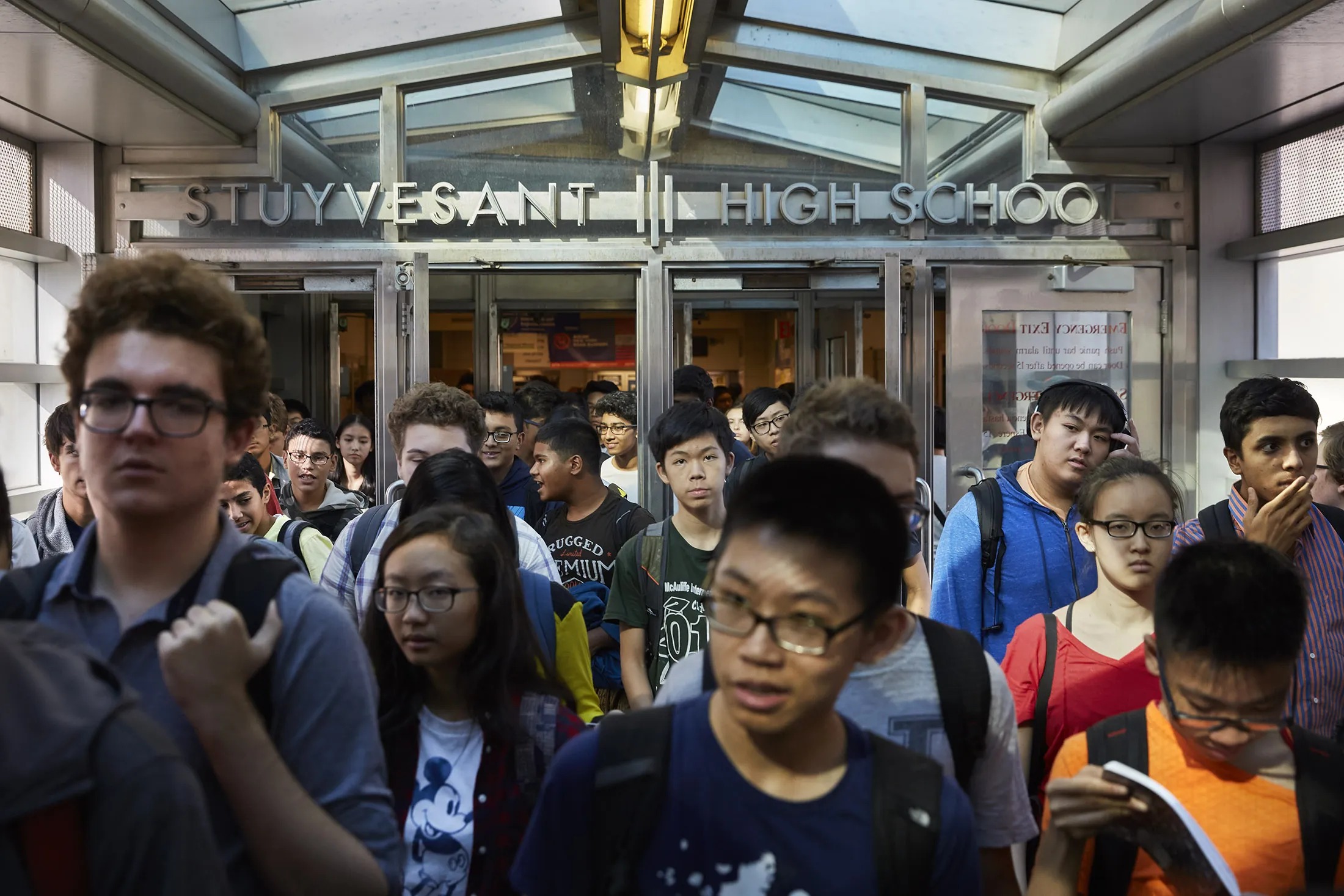 Stuyvesant High School in New York City on Sept. 28, 2017.