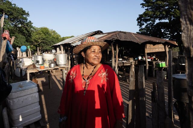 A portrait of Remedios Sierra outside.