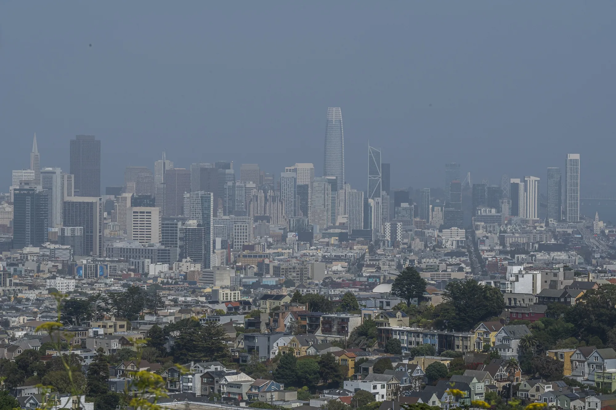 Smoke from wildfires over San Francisco on Sept. 20.