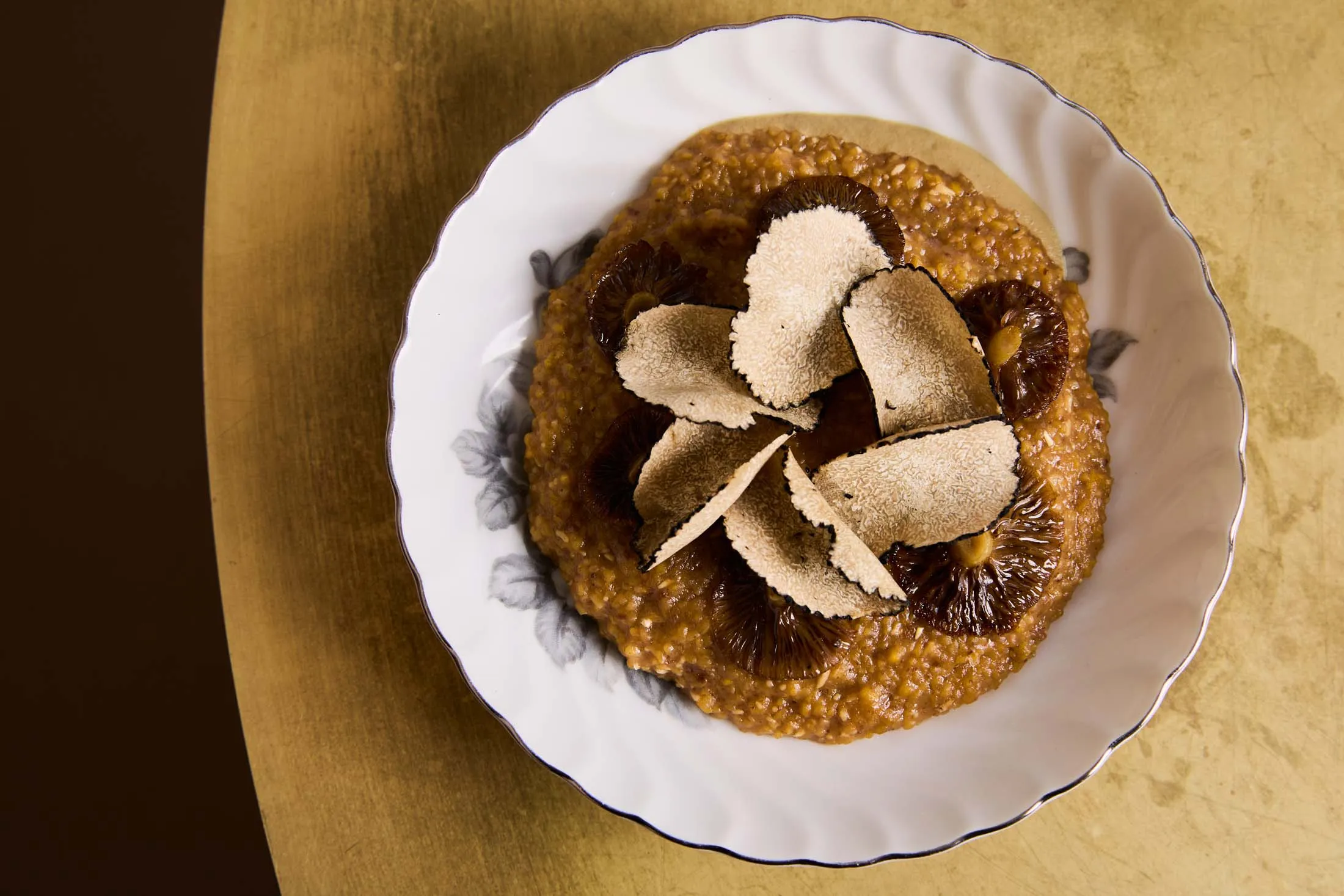 Mushroom grits at&nbsp;HAGS in New York City. Chef Telly Justice calls discarded food a failure of imagination.