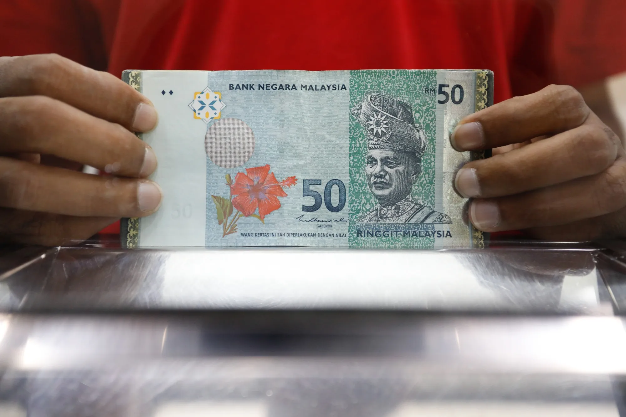 Malaysia fifty ringgit banknotes.