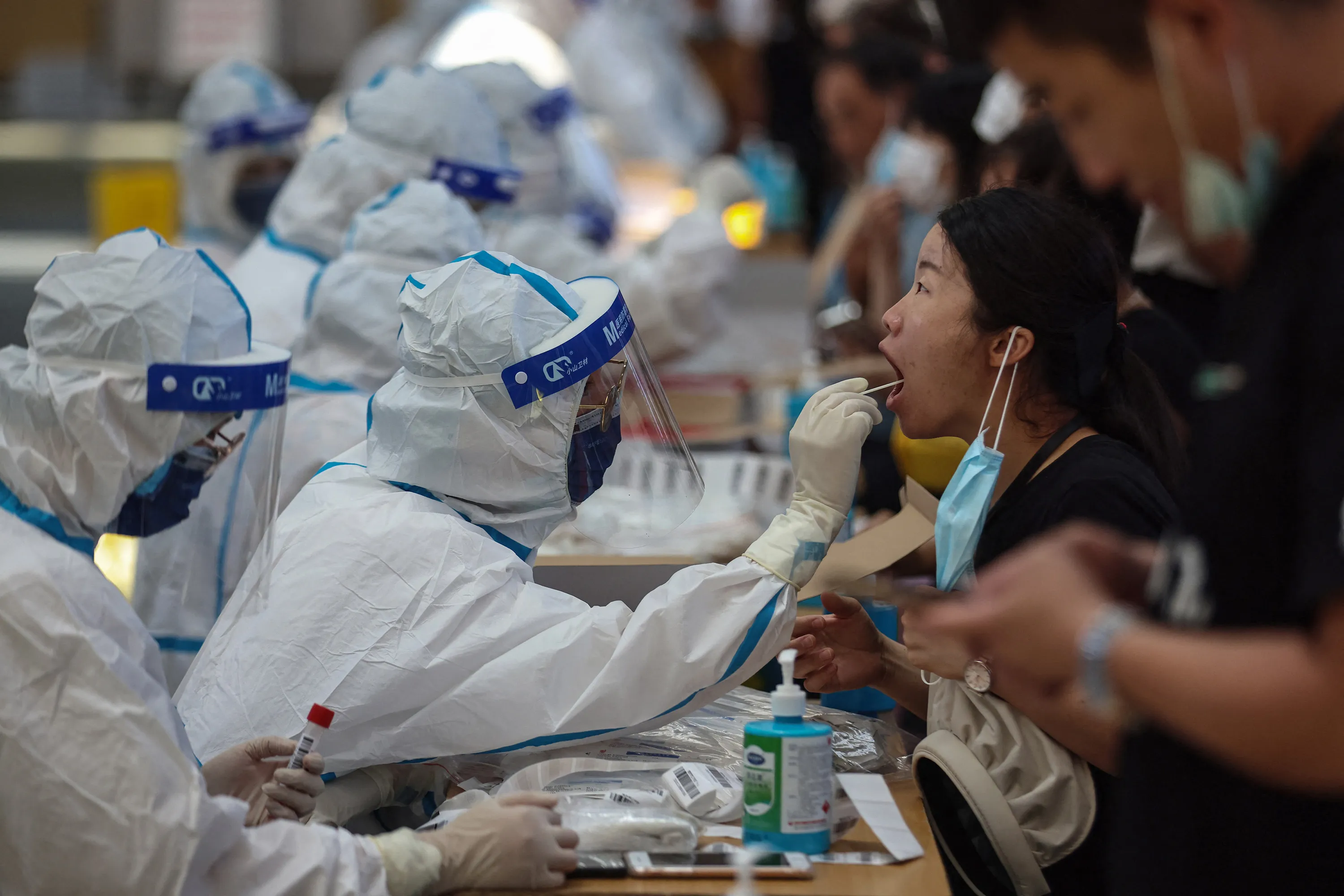 Covid-19 testing in Nanjing,&nbsp;on July 21.