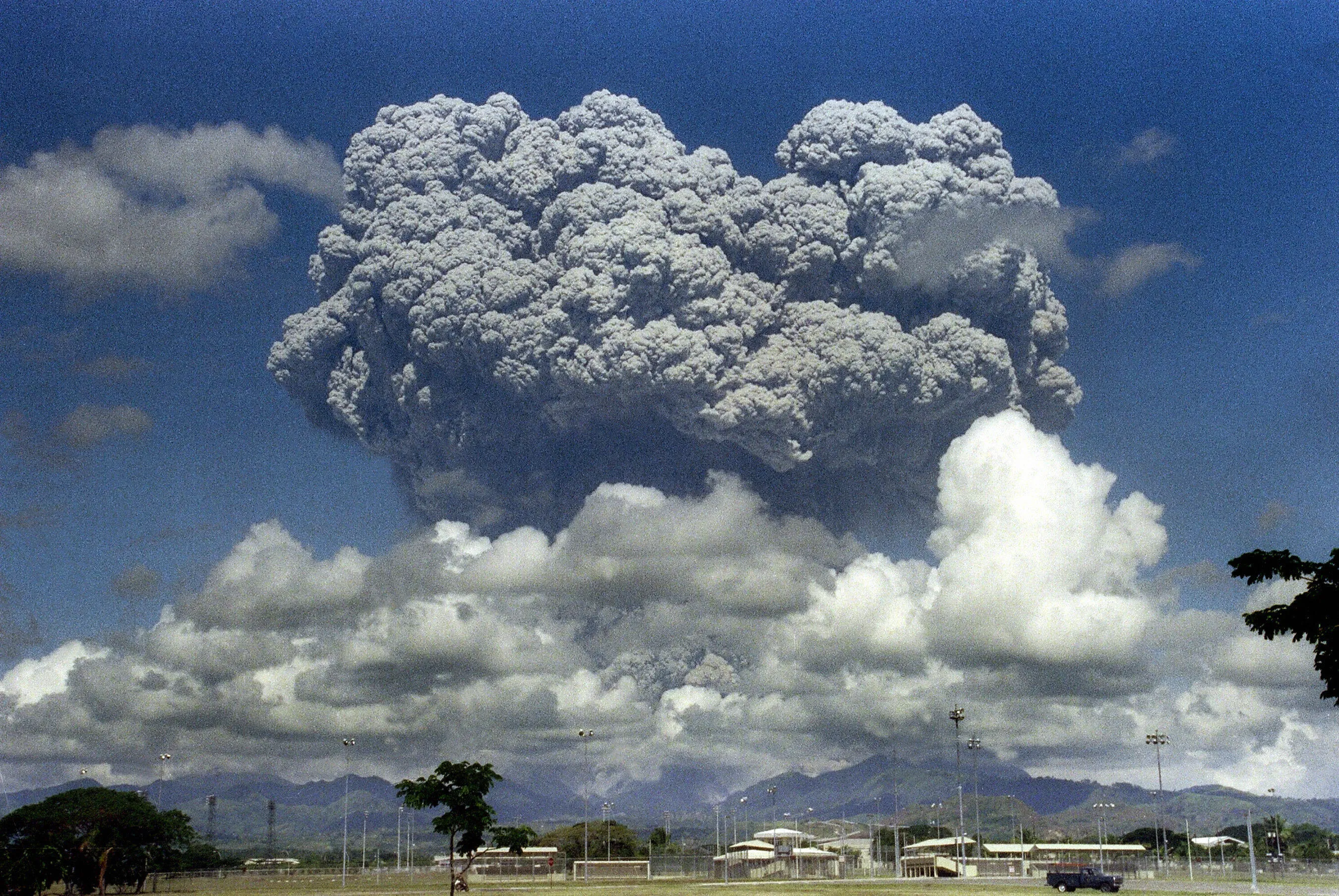 Mount Pinatubo&nbsp;erupts in the Philippines on June 12, 1991.