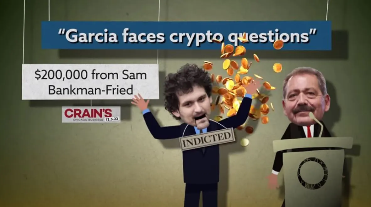 Lightfoot’s 30-second ad featuring&nbsp;Bankman-Fried and Representative Jesus ‘Chuy’ Garcia.