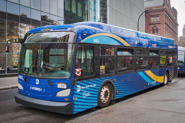 A new York City Bus in Manhattan