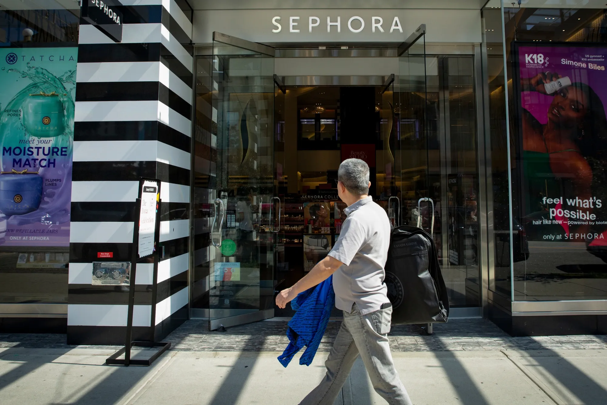 Shoppers in Vancouver, British Columbia, Canada.
