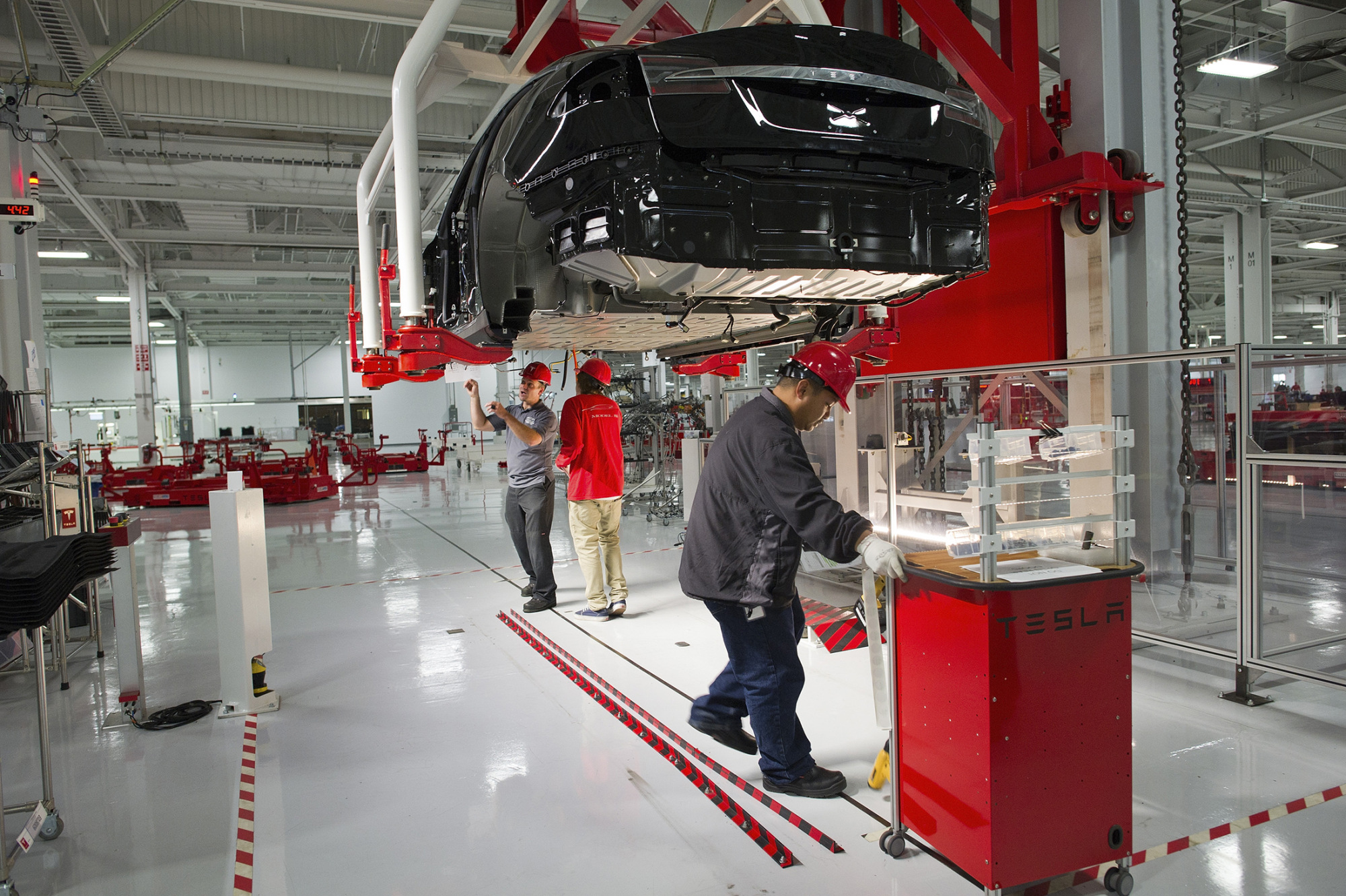 Tesla Motor Inc's factory in Fremont, California, on April 11, 2012.
