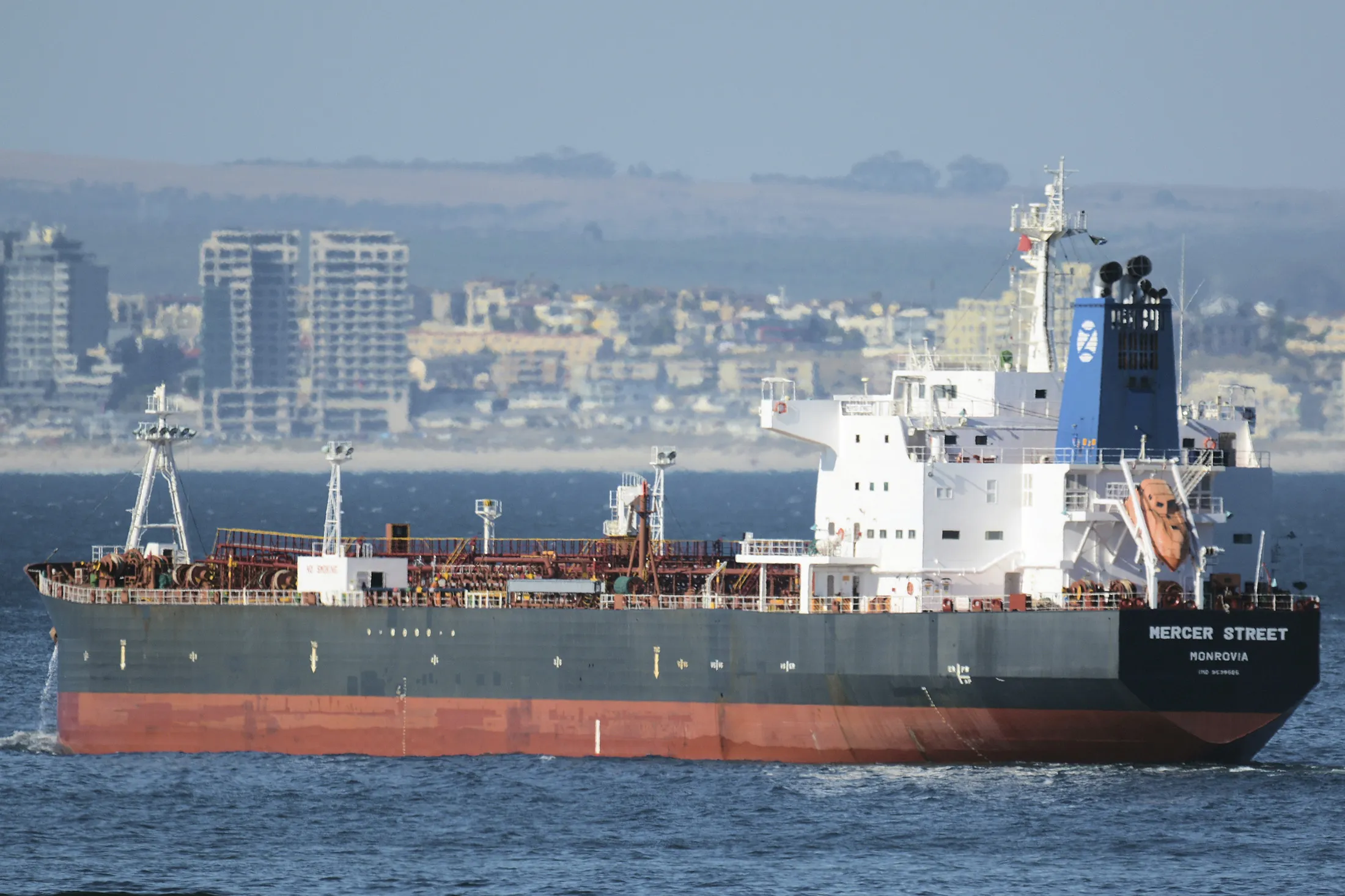 The Mercer Street tanker in 2016. The oil tank reportedly came under attack off the coast of Oman on July 29.