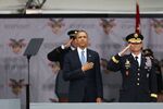 President Barack Obama looks convincing&nbsp;at West Point.&nbsp;Photographer: Spencer Platt/Getty Images