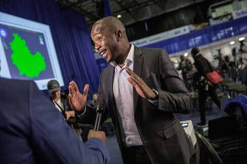 DA leader Mmusi Maimane speaks at the Independent Electoral Commission in Pretoria on Aug. 4.