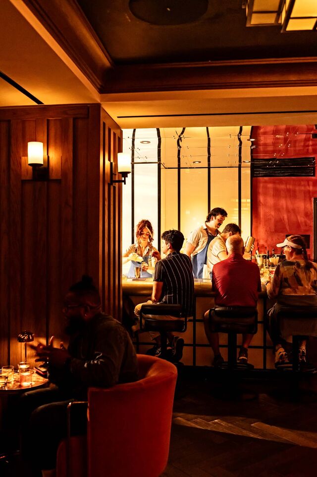 The lounge at the Silver Lyan bar.