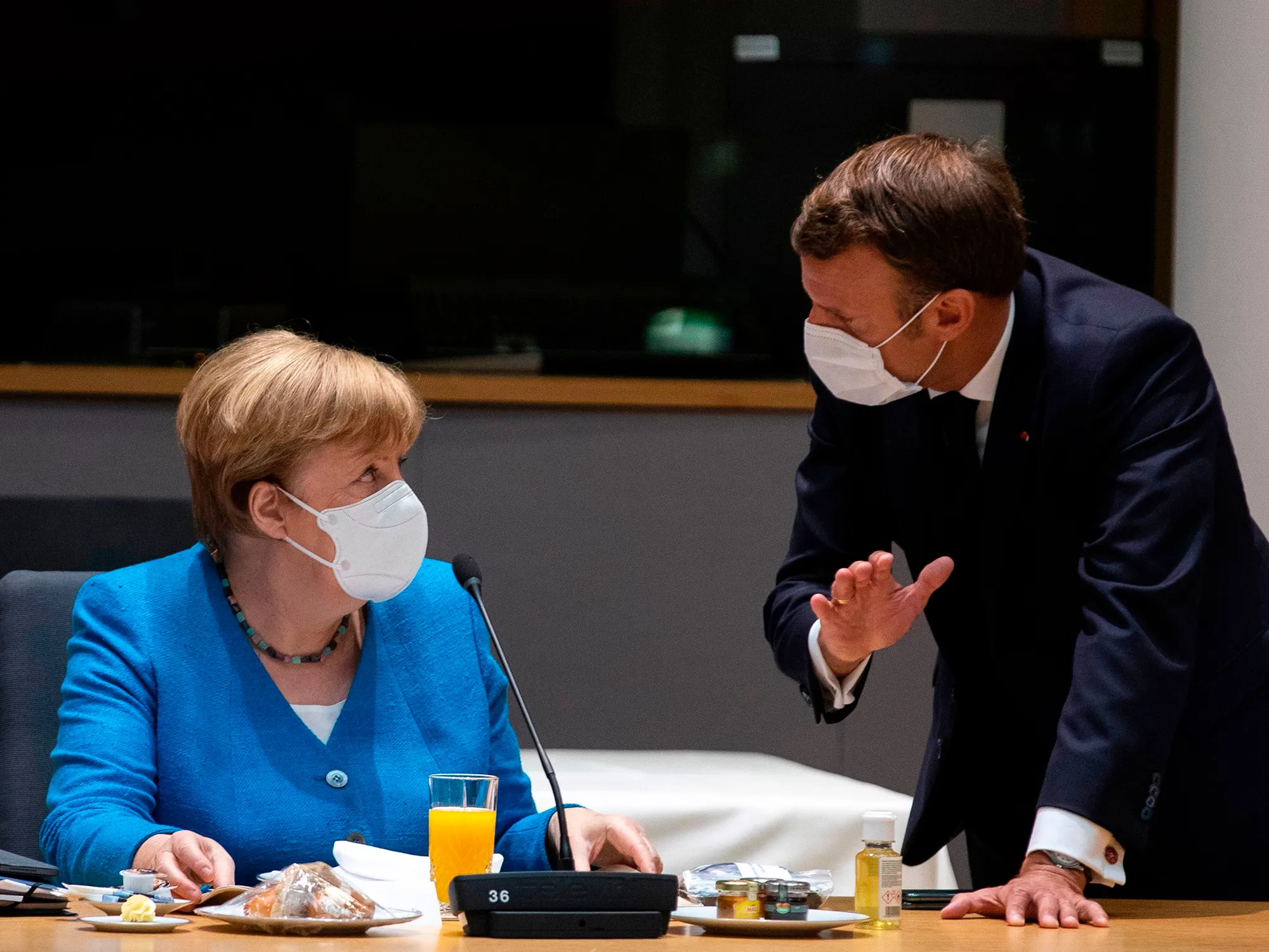 Angela Merkel and&nbsp;Emmanuel Macron