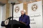 Janet Yellen&nbsp;speaks during the Freedman's Bank Forum&nbsp;at the US Department of the Treasury in Washington, on&nbsp;Oct. 4.